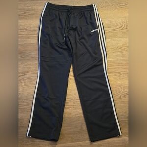 adidas Black Sweatpants with White Stripes